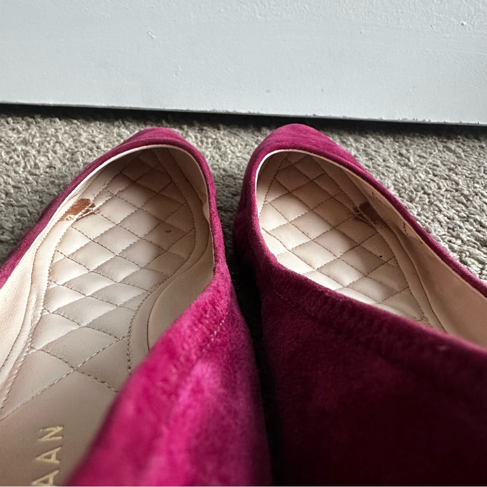 Cole Haan Kathryn Magenta Purple Suede Wedges - Picture 11 of 11